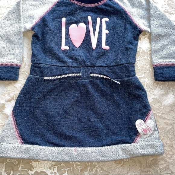 Dirkje Girls Long Sleeves Love Graphic Sweat dress for 9 Months 100% cotton - Picture 4 of 17